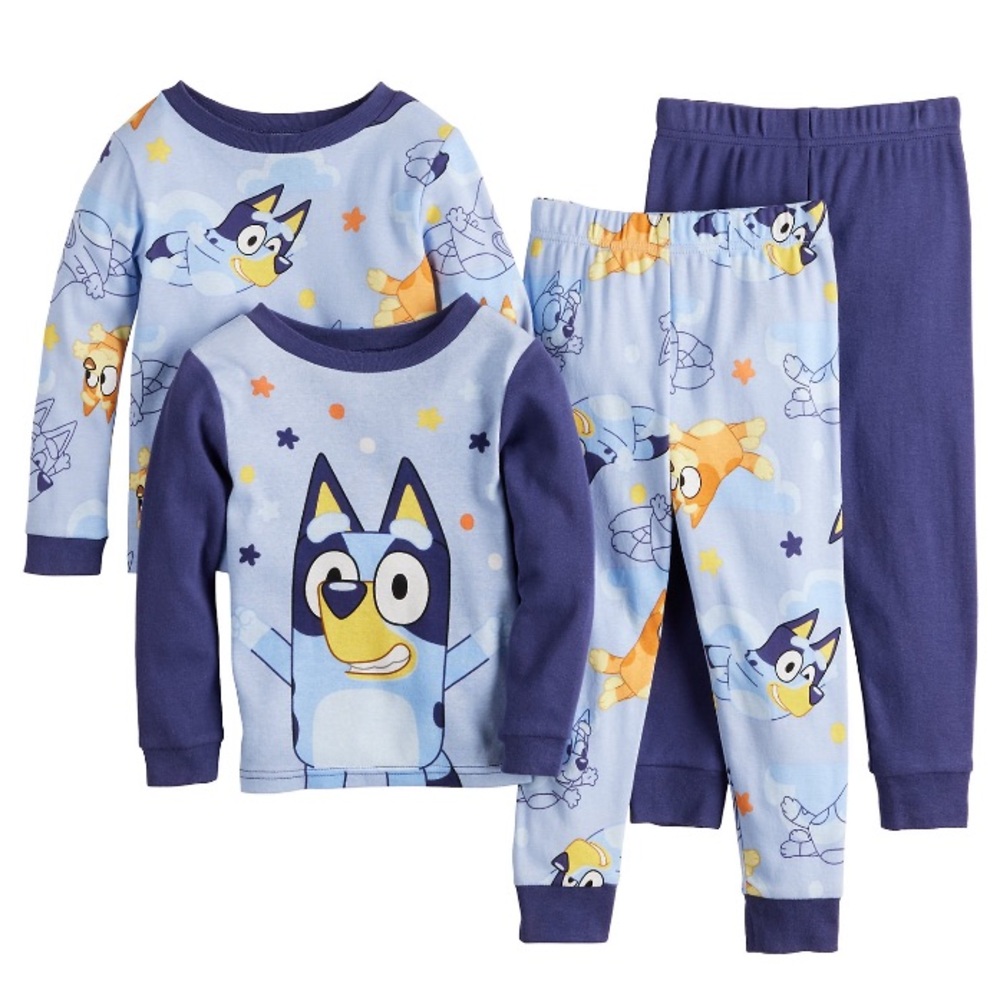 Bluey Cotton 4pc Two Complete Pajama Sets